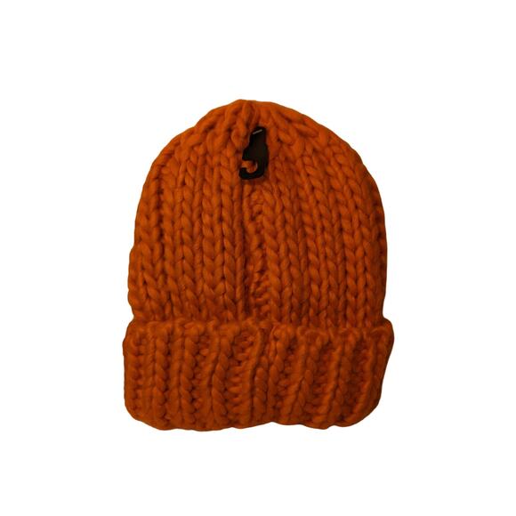Lulu Orange Chunky Knit Beanie NWT - Picture 1 of 3